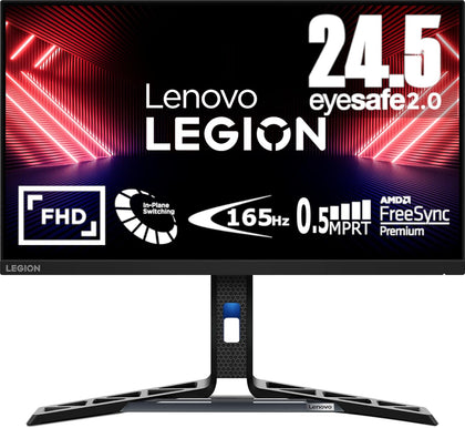 Lenovo Legion R25i-30 24.5 Gaming Monitor, FHD 1920x1080, 165Hz Refresh Rate, 0.5ms Response, AMD Freesync