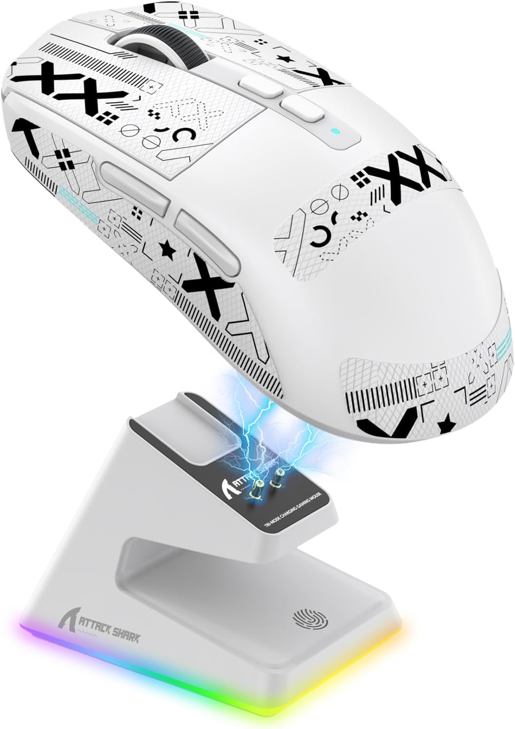 ATTACK SHARK X6 Lightweight Wireless Gaming Mouse with Anti Slip Mouse Grip Tape, Self Adhesive Desi