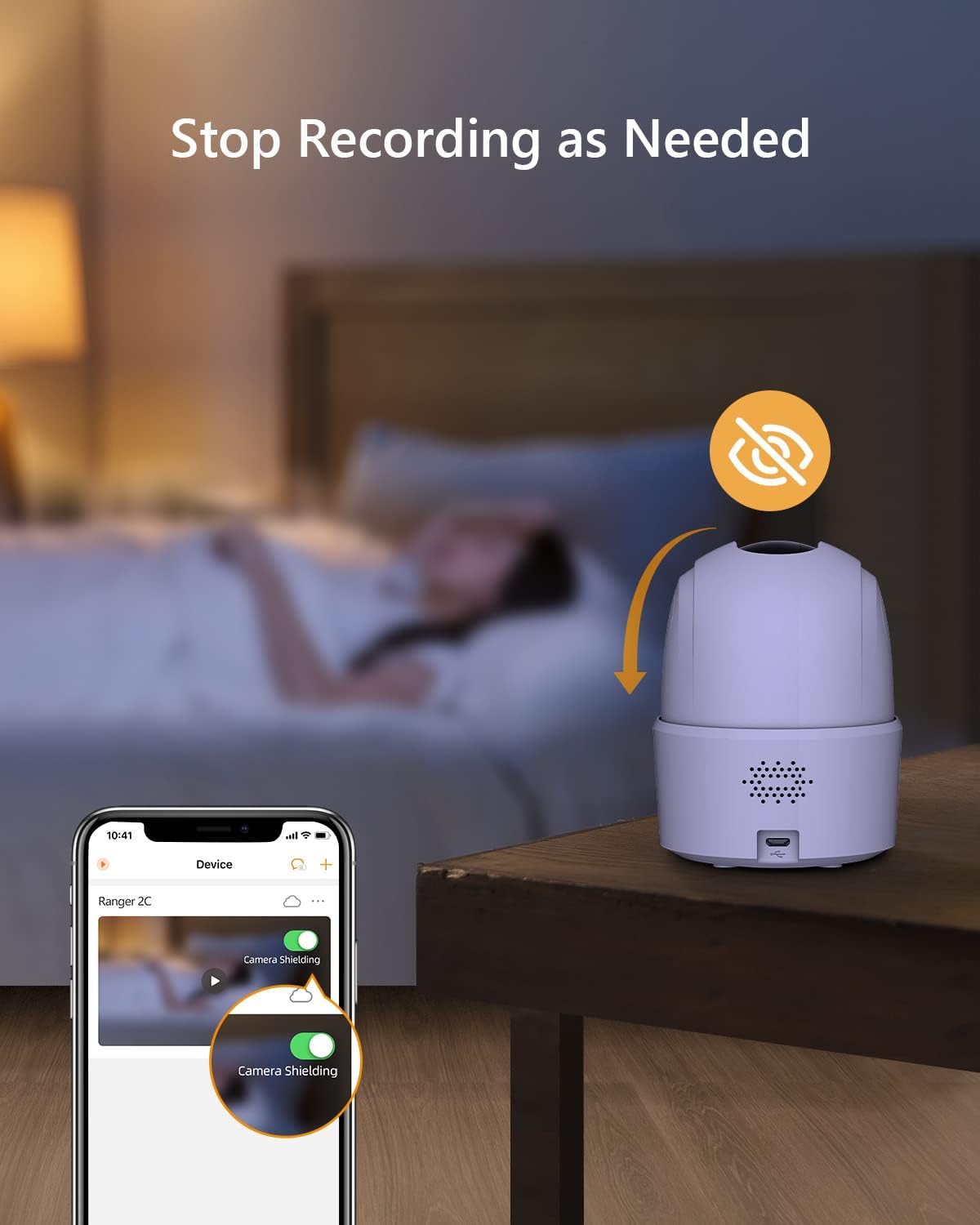 Imou Ranger 2C 2K Home Security Camera 360° Indoor Wi-Fi Surveillance Camera With AI Human Detection Motion Tracking Two-Way Talk IR Night Vision & Siren For Baby Pet
