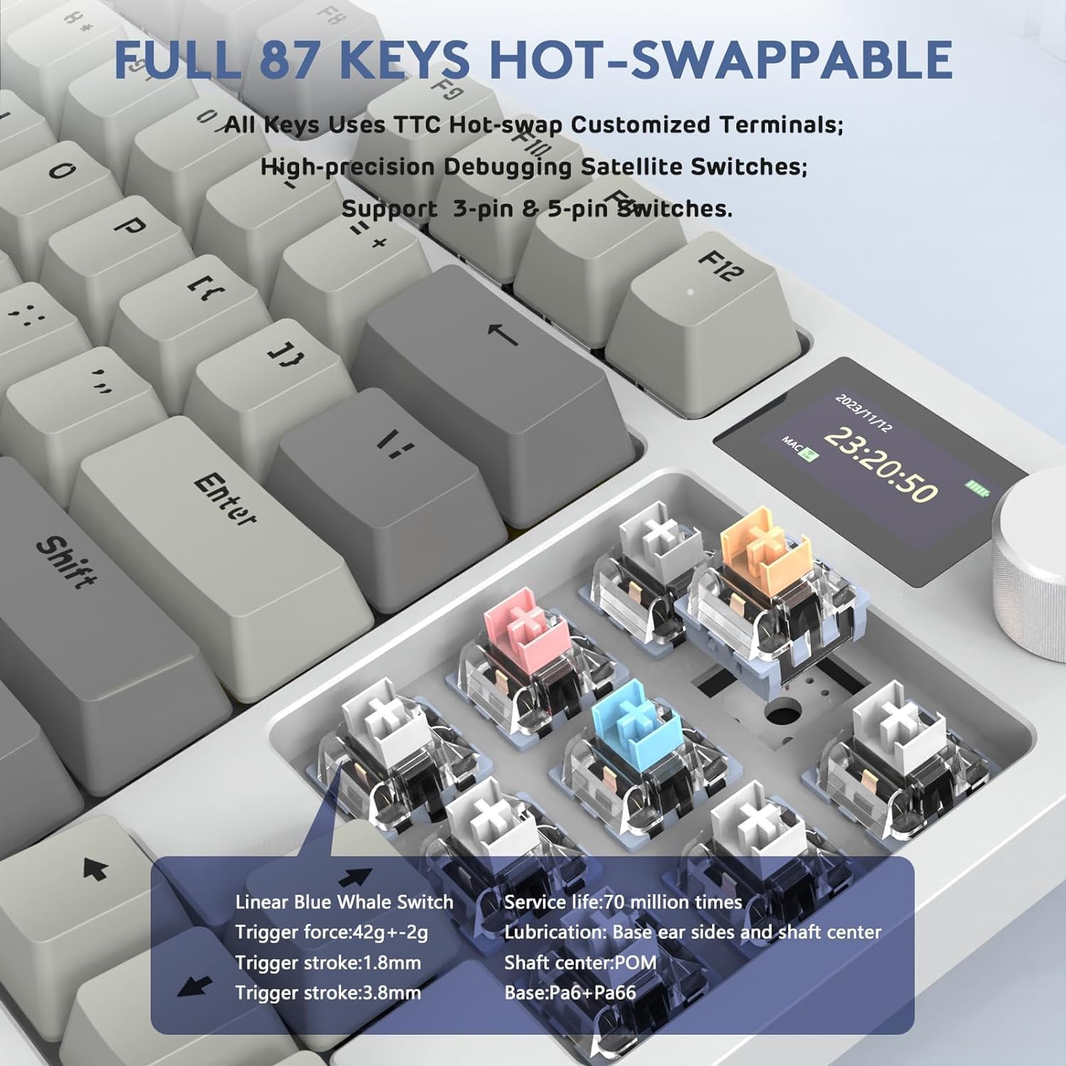 ATTACK SHARK RK86 RGB Wireless Mechanical Keyboard