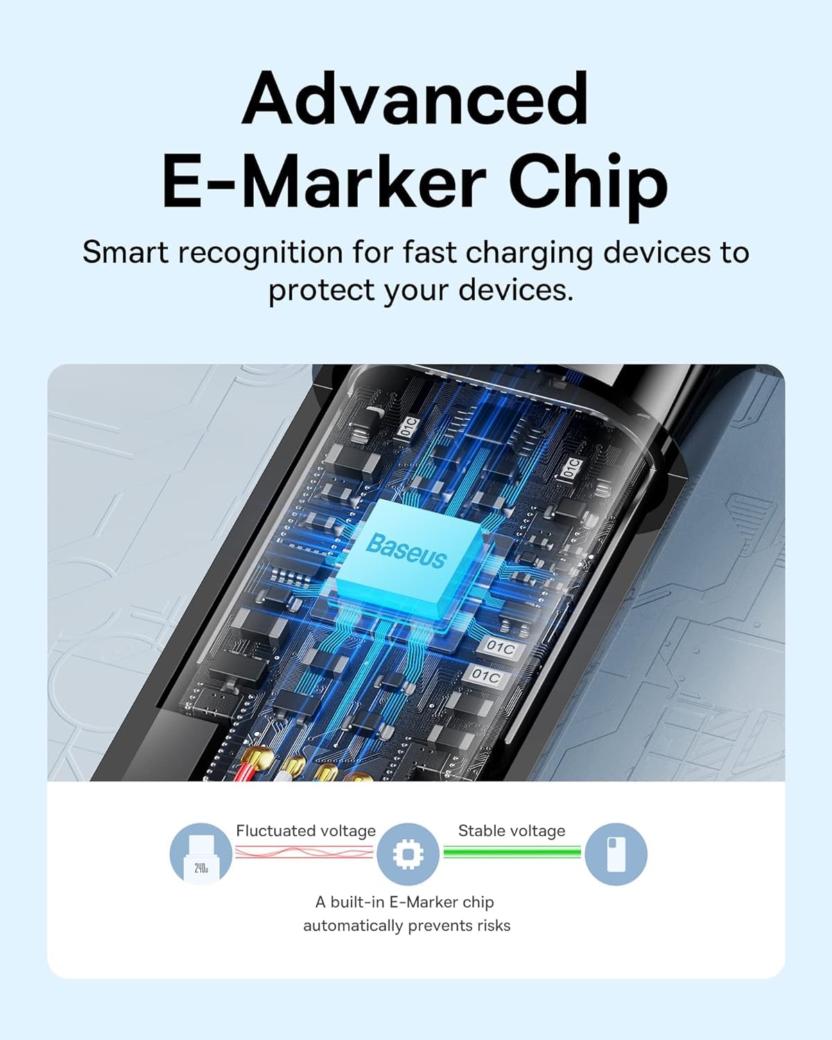 Baseus 240W USB-C Fast Charging Cable 1m