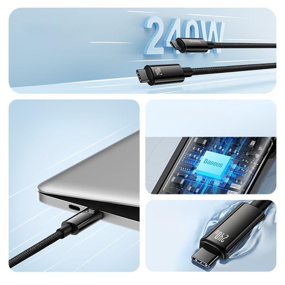 Baseus 240W USB-C Fast Charging Cable 1m