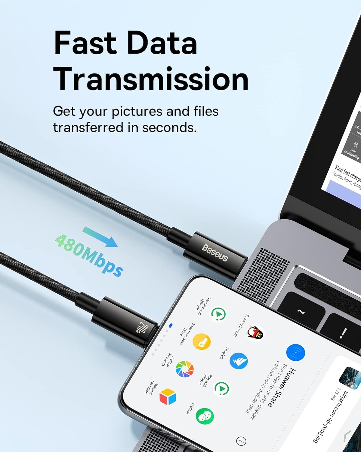 Baseus 240W Super Fast USB-C Cable 2m