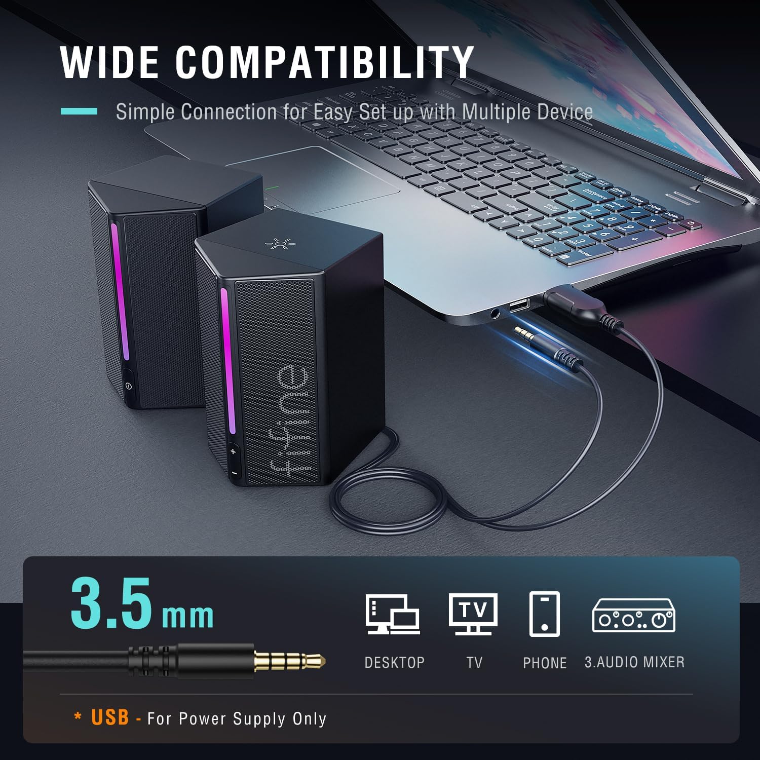 FIFINE A20 RGB Computer Speakers