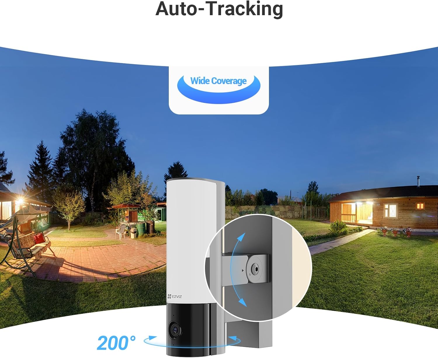 EZVIZ EL3 2K Outdoor Floodlight Security Camera Hardwired WiFi Dual-Band Human Vehicle Detection License Plate Recognition Auto-Tracking Full-Color Night Vision Supports 512GB SD Card