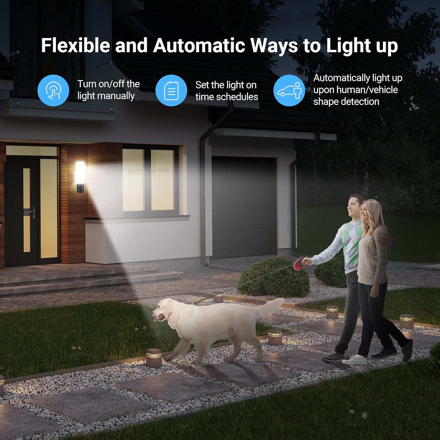 EZVIZ EL3 2K Outdoor Floodlight Security Camera Hardwired WiFi Dual-Band Human Vehicle Detection License Plate Recognition Auto-Tracking Full-Color Night Vision Supports 512GB SD Card