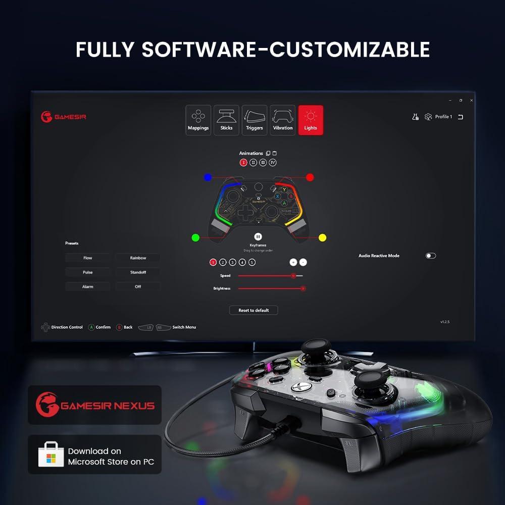 GameSir Kaleid Wired Controller for Xbox Series X S, Xbox One,Windows 10/11 & Steam, Plug and Play G