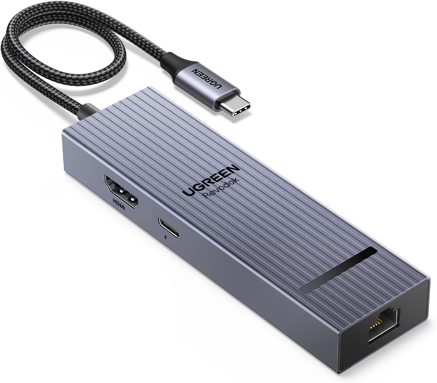 UGREEN Revodok 6 in 1 USB C Hub Gigabit Ethernet Adapter with 4K 60Hz HDMI, 100W PD Charging, 10Gbps