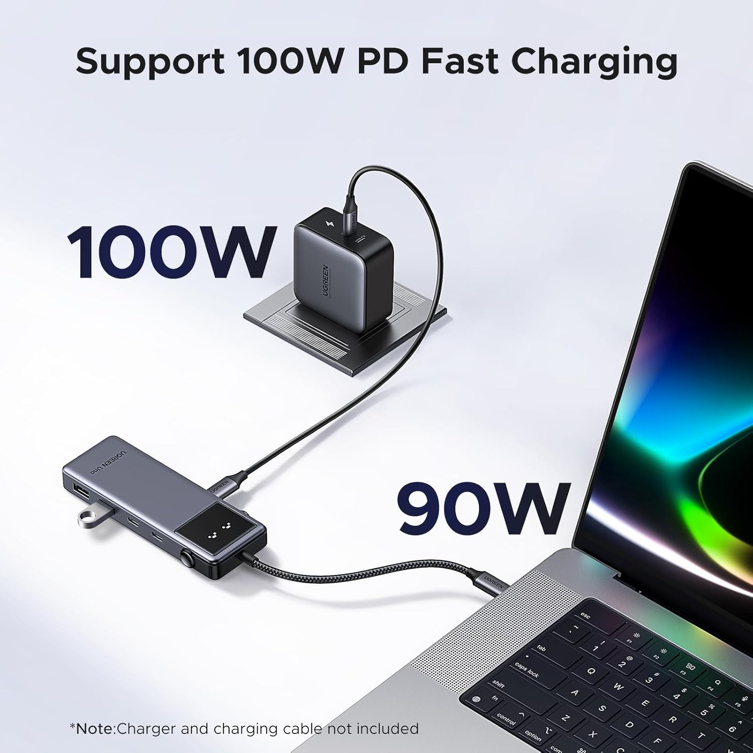 UGREEN Uno USB C Hub with 4K@60Hz HDMI plus 100W PD Charging and 10Gbps USB 3.2 Data Transfer Splitter Multiport Expander Docking Station Adapter for Laptop MacBook Pro Air