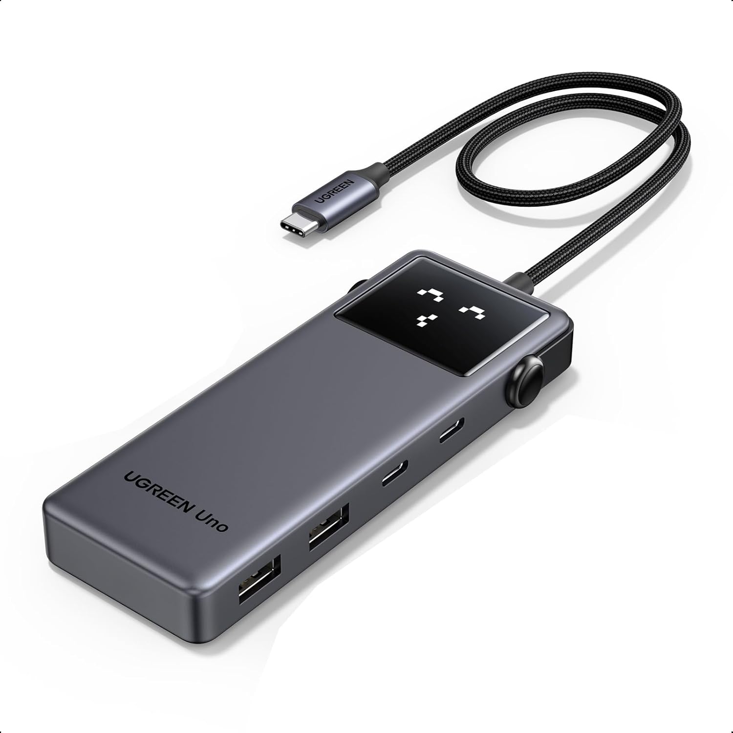 UGREEN Uno USB C Hub with 4K@60Hz HDMI plus 100W PD Charging and 10Gbps USB 3.2 Data Transfer Splitter Multiport Expander Docking Station Adapter for Laptop MacBook Pro Air