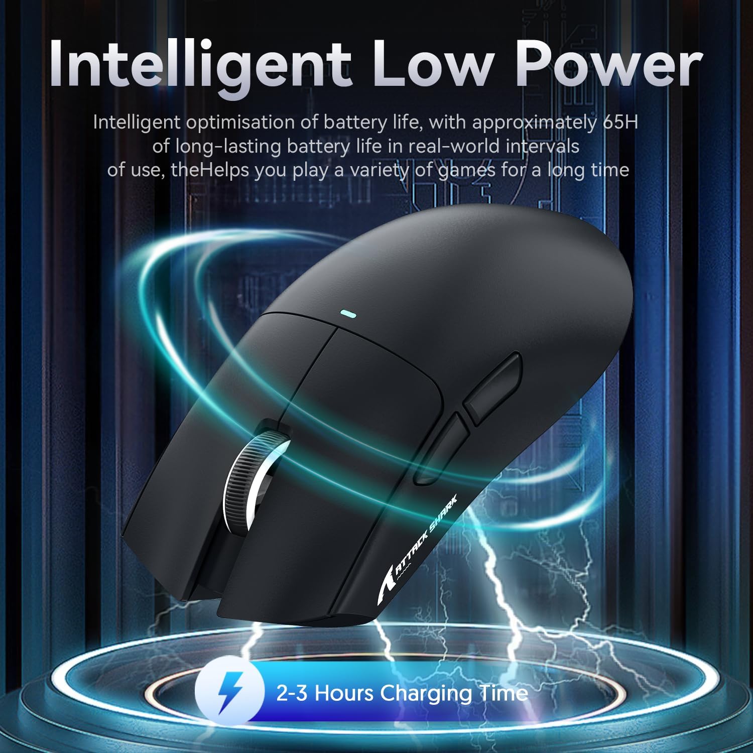 ATTACK SHARK X11 Gaming Mouse with Magnetic Charging Dock, PixArt PAW3311 Gaming Sensor, BT/2.4G Wir