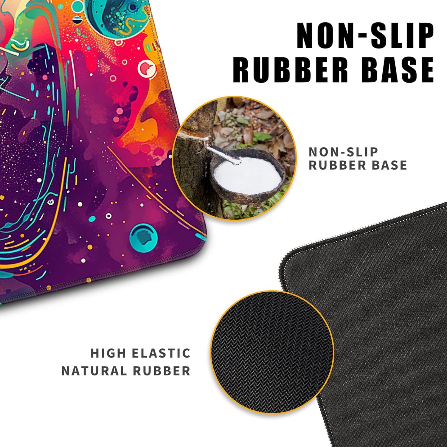 Desk Mat Colorful Space Desk Accessories Astronaut Extended Gaming Mouse Desk Pad Decorations for Of