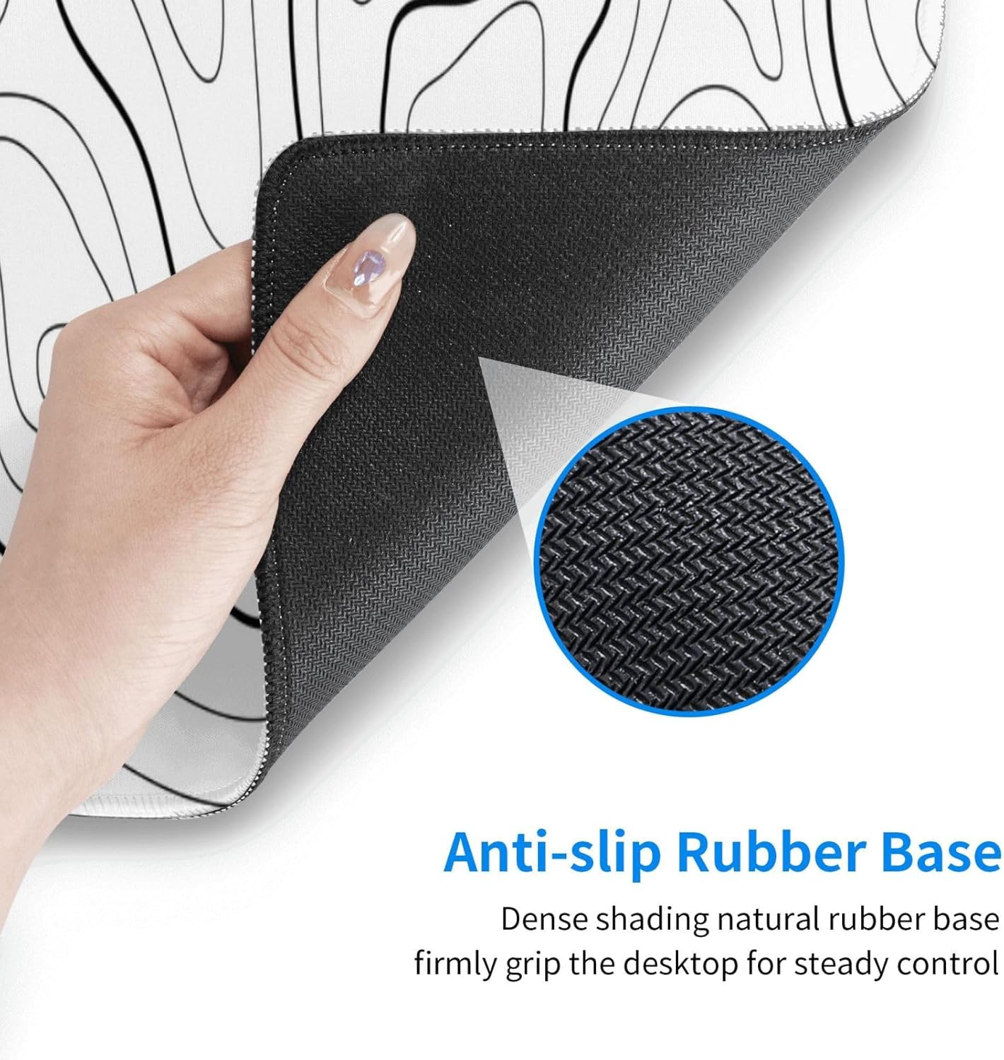 Extended Gaming Mouse Pad, Large Gaming Mouse Waterproof with Stitched Edges, Non-Slip Desktop Pad f