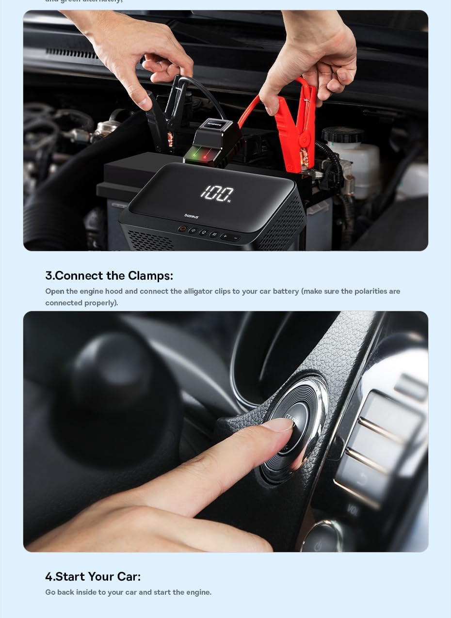 Baseus 4in1 Jump Starter & Inflator 6000mAh