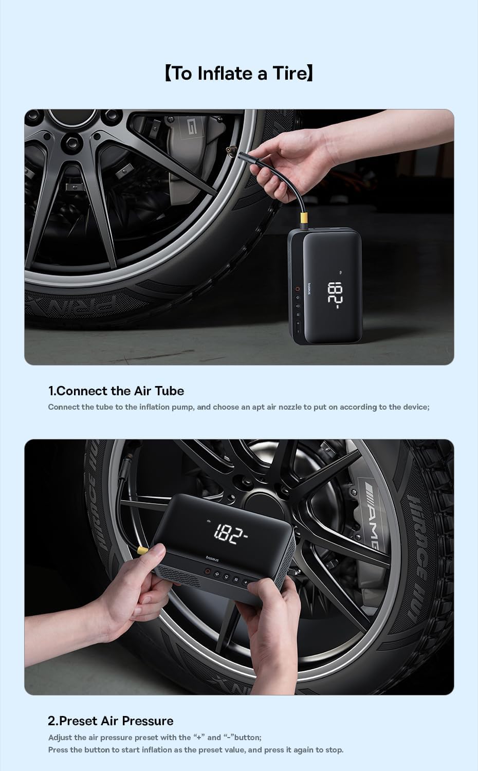 Baseus 4in1 Jump Starter & Inflator 6000mAh