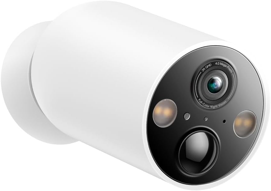 TP-Link Tapo Smart Home Battery-Powered Security Camera, Wireless, 2K QHD, IP66, 10000mAh Battery, 1