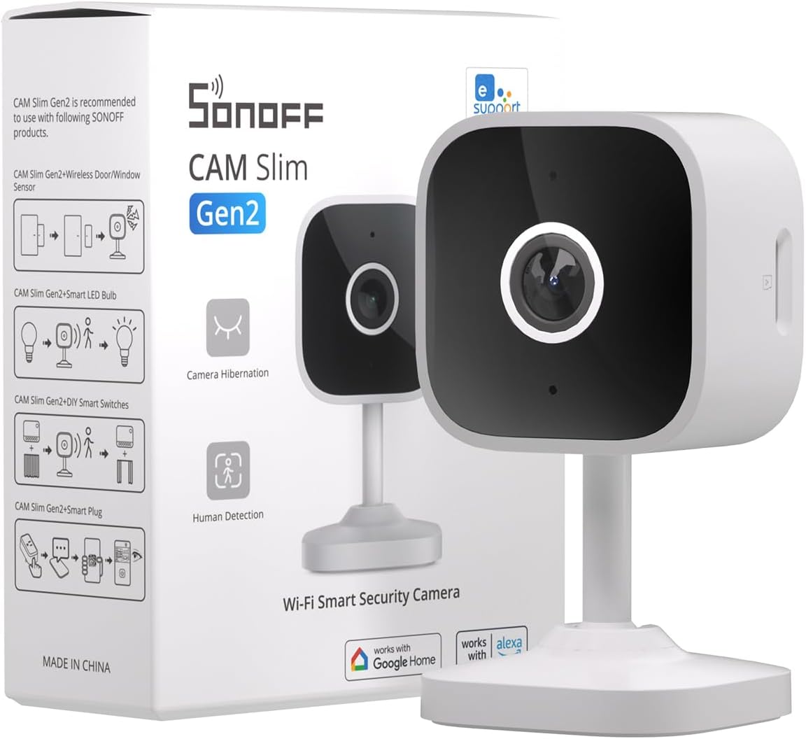 SONOFF Indoor Home Security Camera With Human And Motion Detection, Pet Camera, Baby Monitor With Au