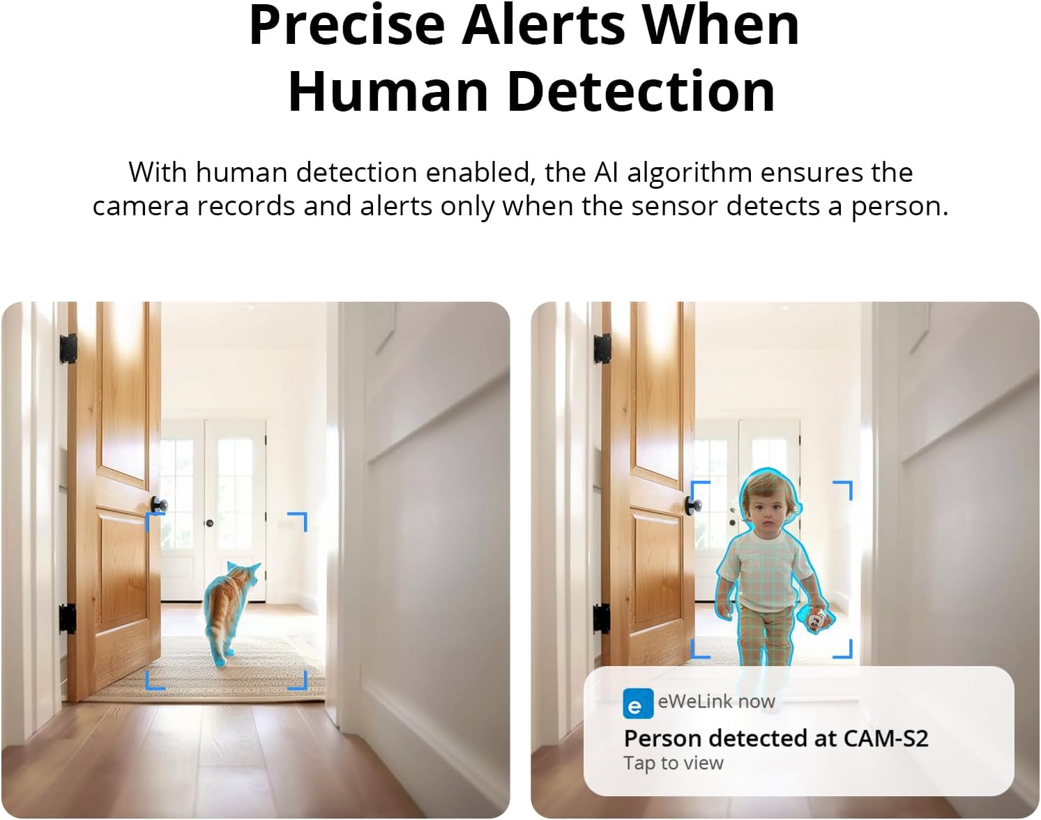 SONOFF Indoor Home Security Camera With Human And Motion Detection, Pet Camera, Baby Monitor With Au