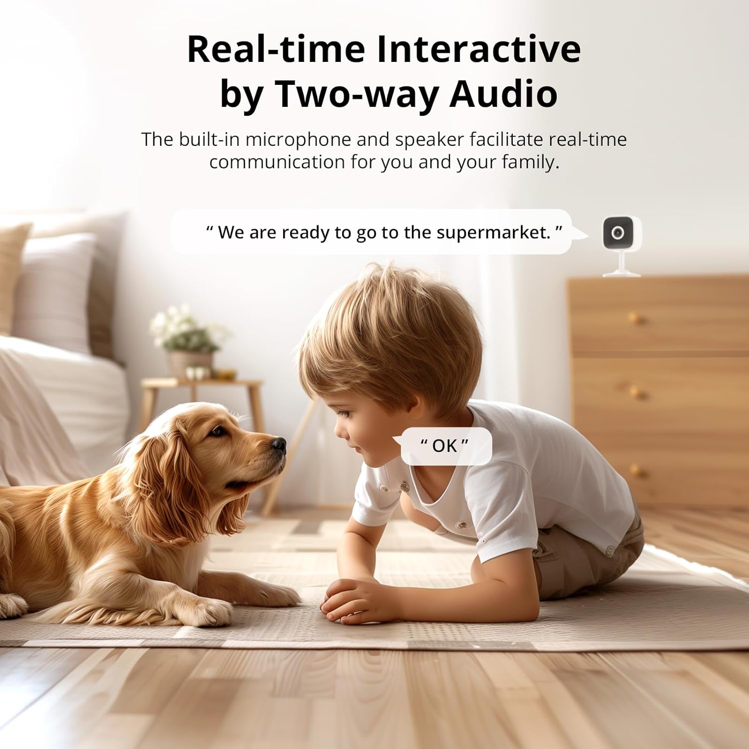 SONOFF Indoor Home Security Camera With Human And Motion Detection, Pet Camera, Baby Monitor With Au