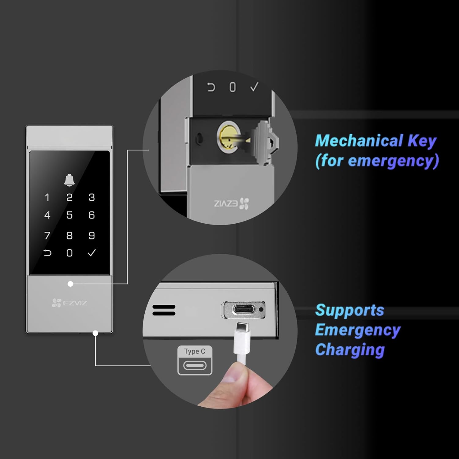 EZVIZ DL04 Smart Lock with Multi-Method Keyless Entry