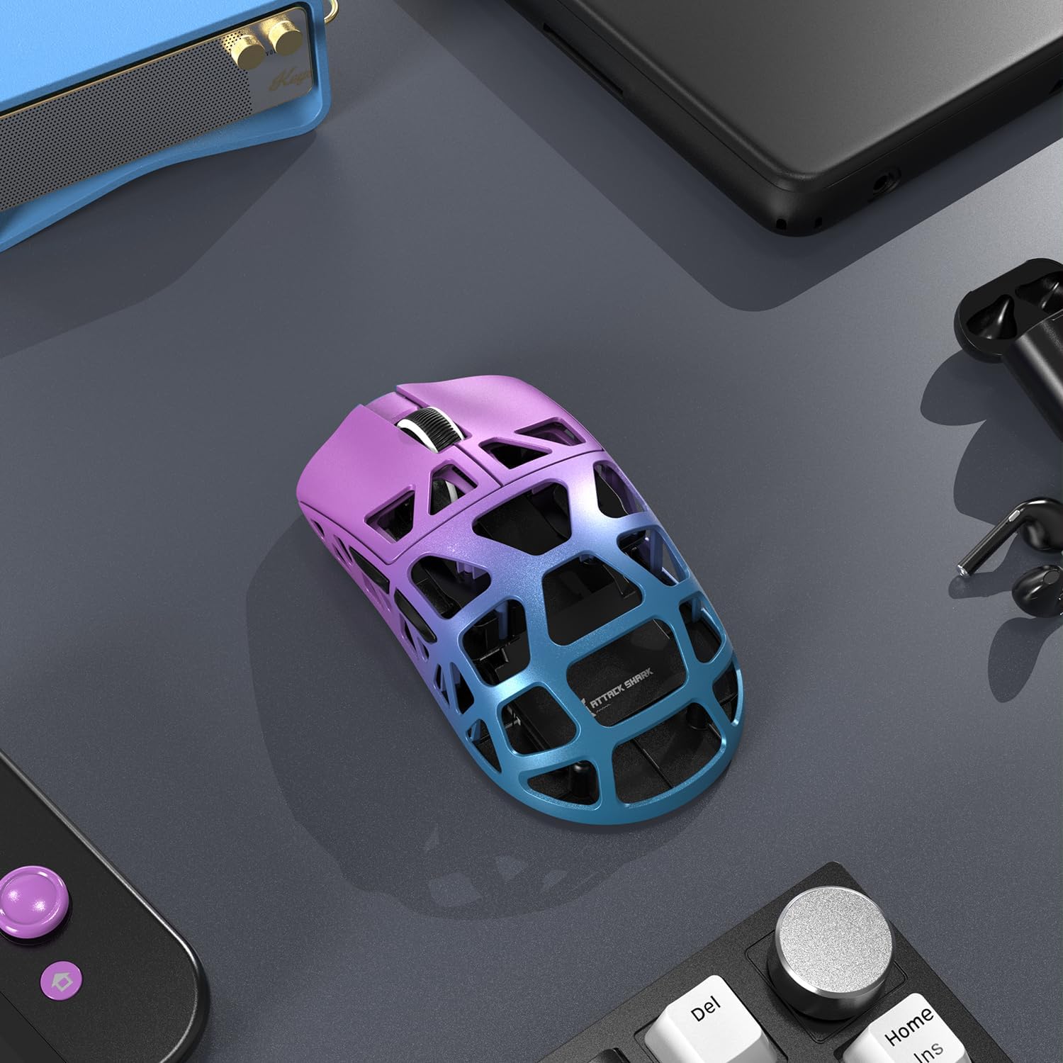 Attack Shark R3 46g Superlight Magnesium Alloy Wireless Gaming Mouse, BT/2.4Ghz/Wired Computer Mouse, 8000Hz Wire