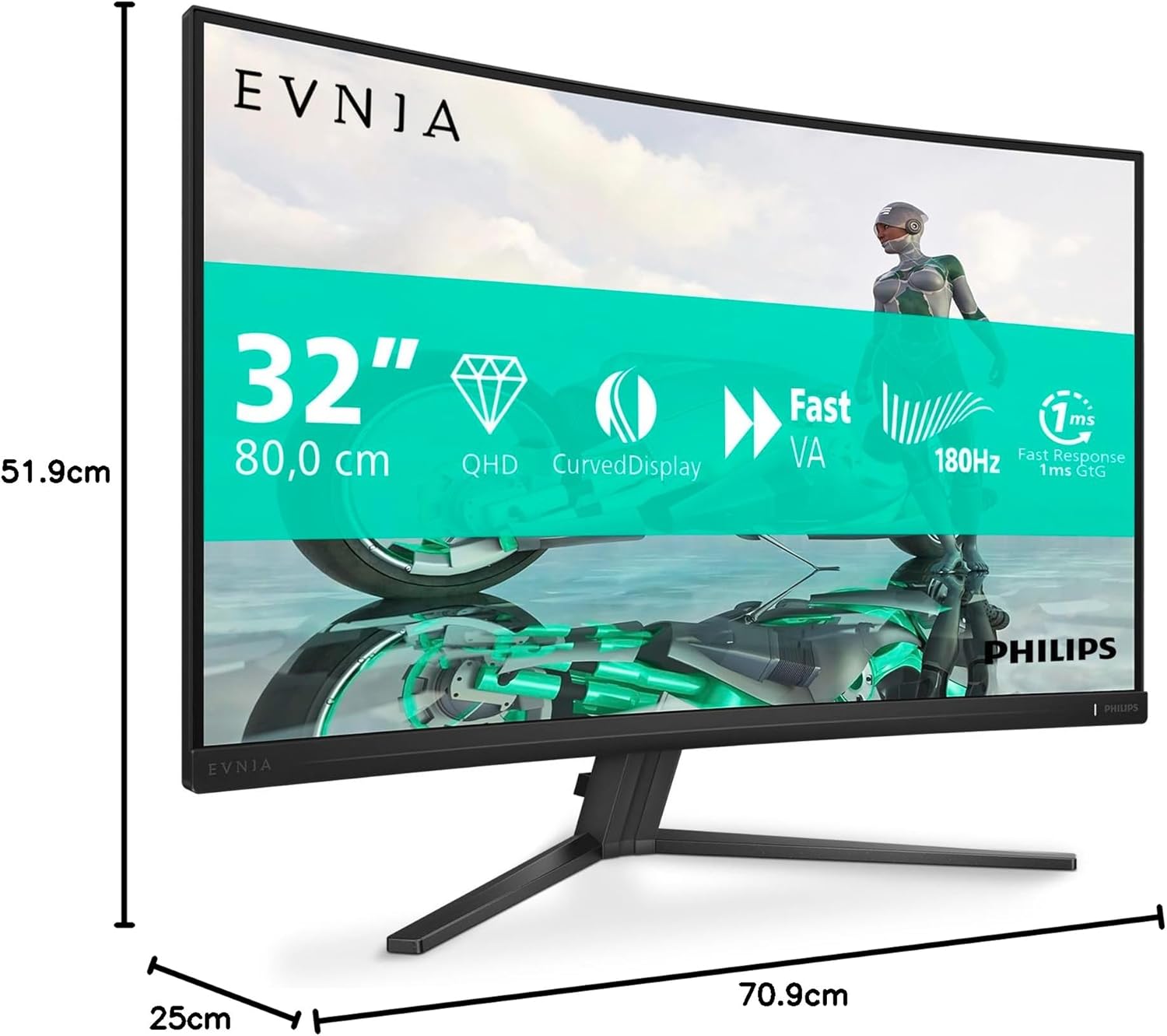 Philips Evnia 32M2C3500L 32 QHD Gaming Monitor