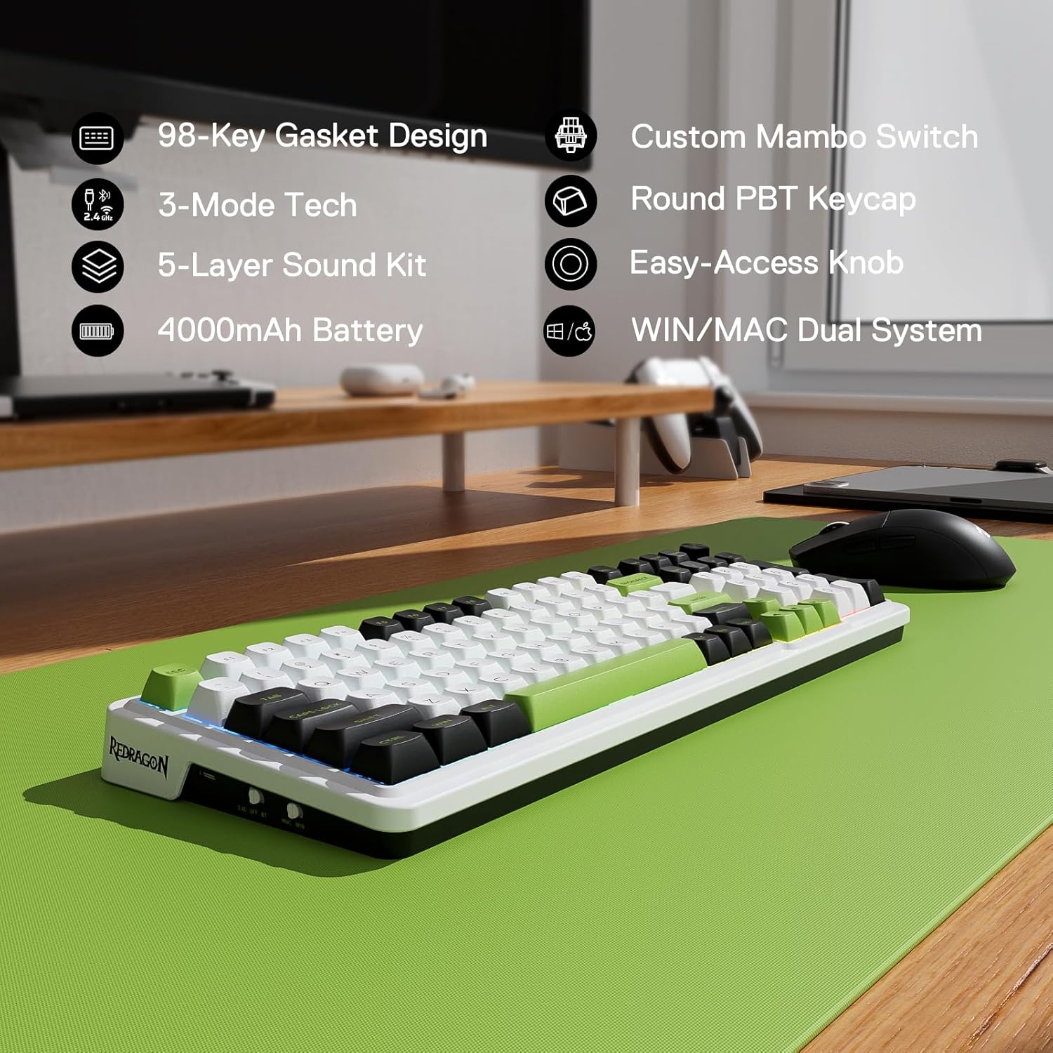 Redragon K686 PRO Wireless RGB Keyboard