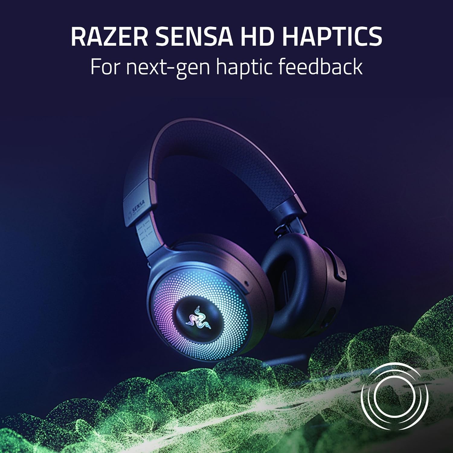 Razer Kraken V4 Pro Wireless Gaming Headset with Sensa HD Haptics Control Hub (OLED Control Hub, 40m