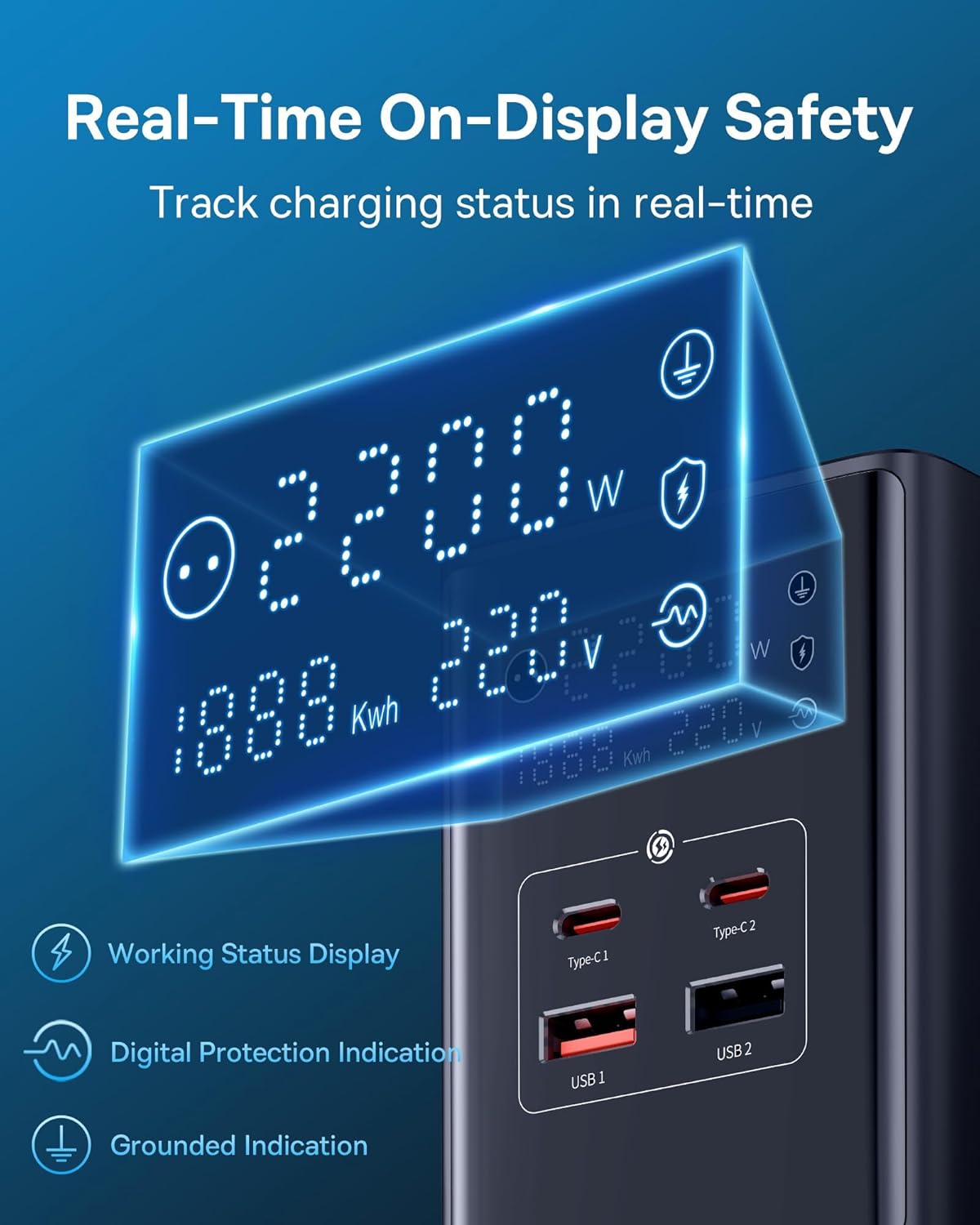 Baseus 35W GaN5 USB C Power Strip Charger