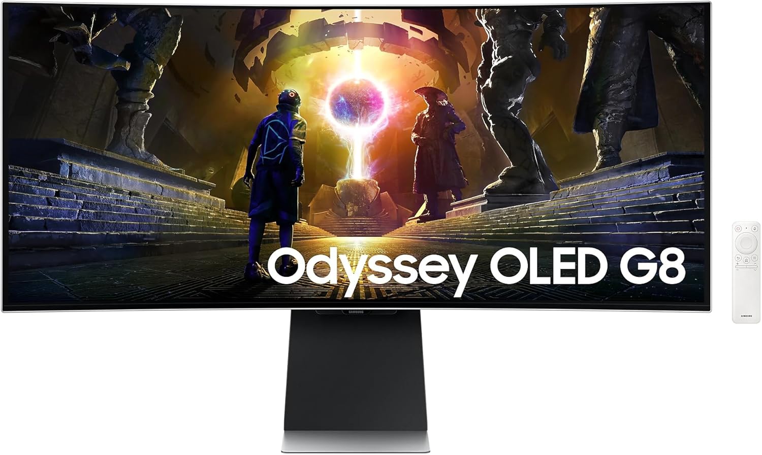 Samsung Odyssey G8 G85SD Curved Gaming Monitor 34 Inch OLED 2K 175Hz 0.03ms White