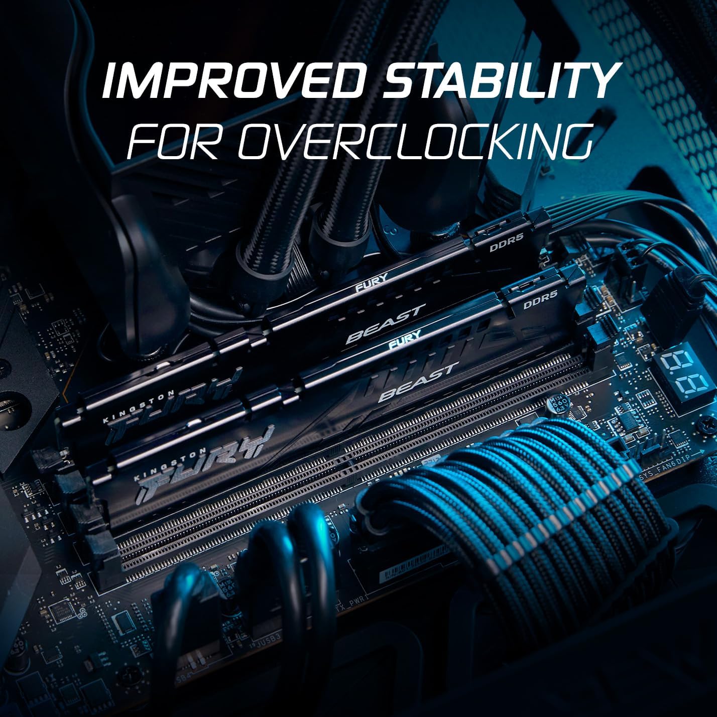 Kingston FURY Beast Black 16GB 6000MT/s DDR5 CL36 DIMM Desktop Gaming Memory Single Module - KF560C3