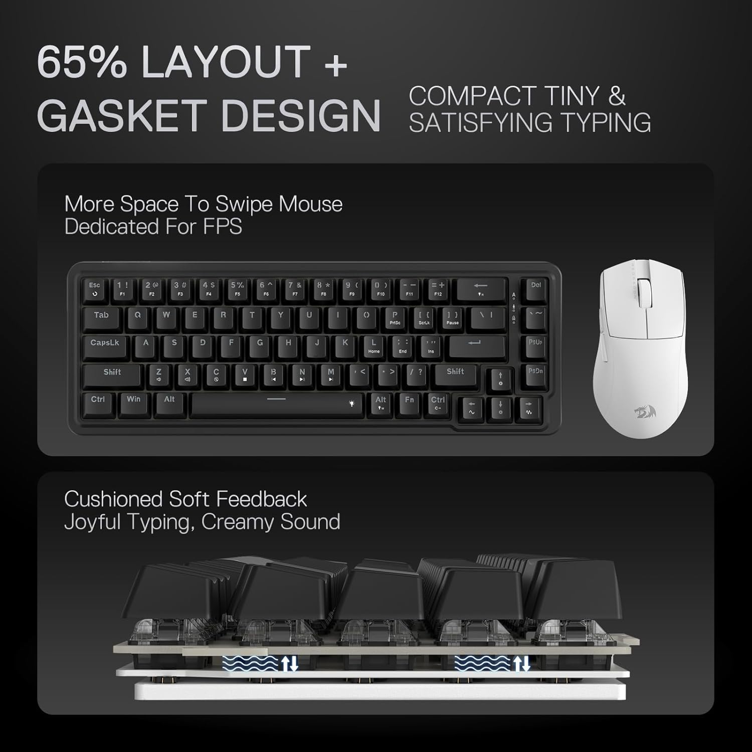 Redragon K709 65% Wired RGB Keyboard