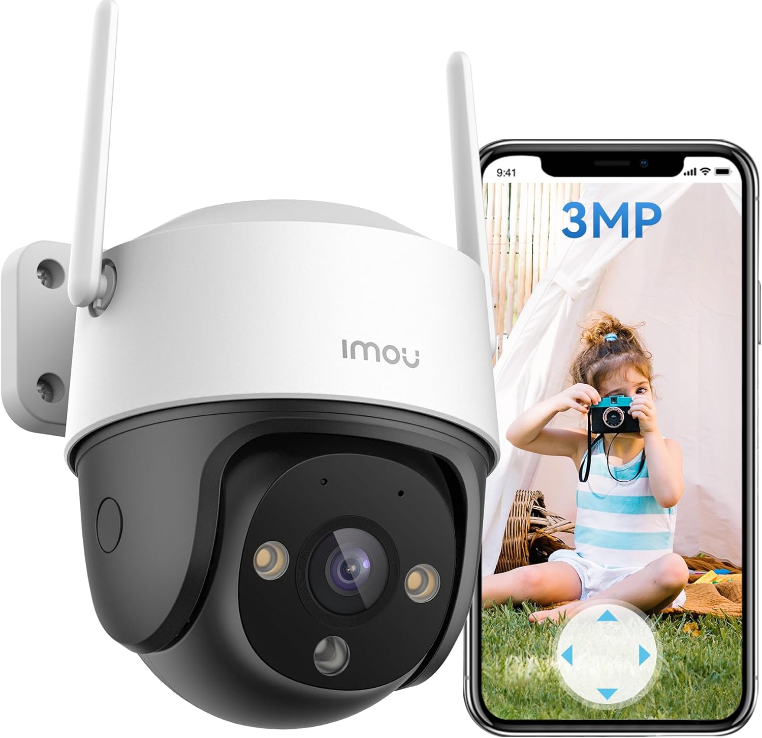 Imou Cruiser SE+ 2K Outdoor Security Camera 360° Coverage WiFi CCTV Home Surveillance With AI Human Detection Smart Night Vision Two-Way Talk IP66 Waterproof Work With Alexa