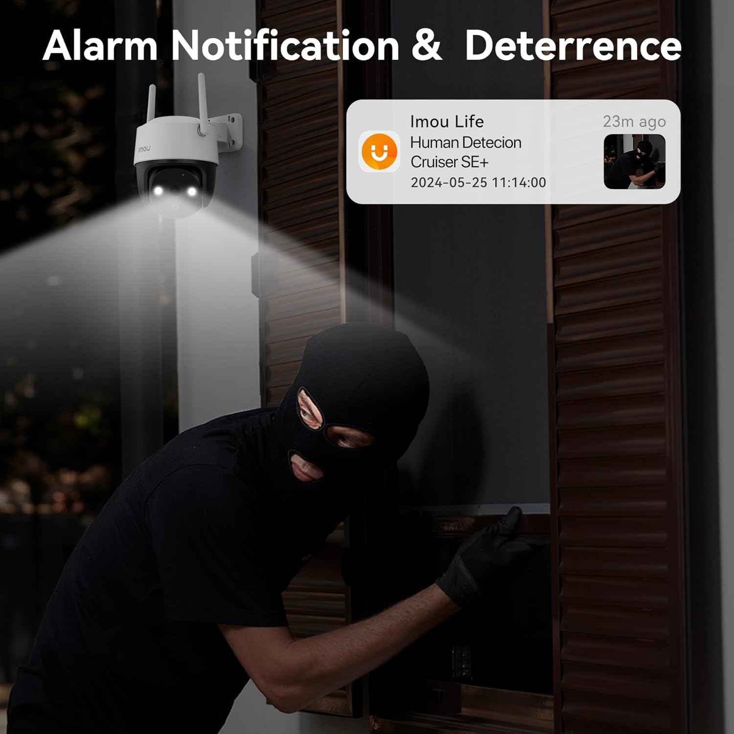 Imou Cruiser SE+ 2K Outdoor Security Camera 360° Coverage WiFi CCTV Home Surveillance With AI Human Detection Smart Night Vision Two-Way Talk IP66 Waterproof Work With Alexa