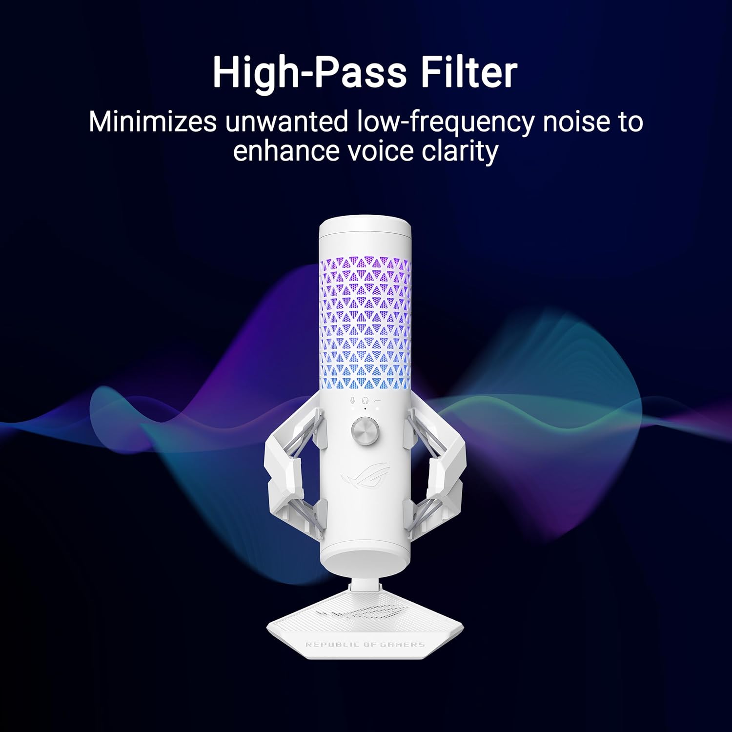 ASUS ROG Carnyx USB Gaming Microphone (25mm Condenser Capsule, 192kHz/24-bit, Cardioid, high-Pass Fi