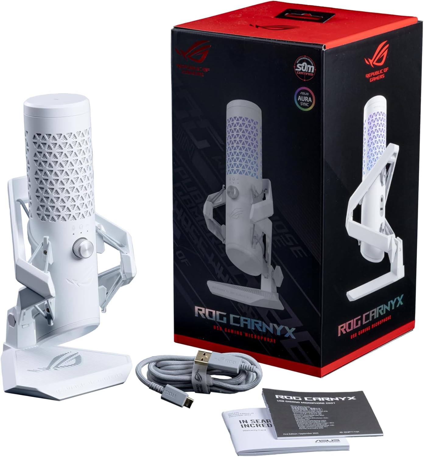 ASUS ROG Carnyx USB Gaming Microphone (25mm Condenser Capsule, 192kHz/24-bit, Cardioid, high-Pass Fi