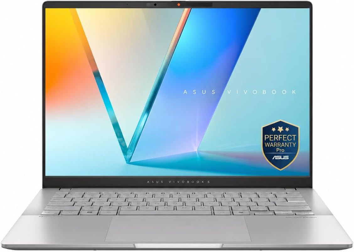 ASUS Vivobook S14 M5406UA-QD055W 14 Inch WUXGA OLED Laptop AMD Ryzen 9 8945HS 16GB LPDDR5X 512GB NVMe PCIe 4.0 SSD AMD Radeon Graphics Windows 11 Home AI PC Slim Notebook 1 Year Warranty