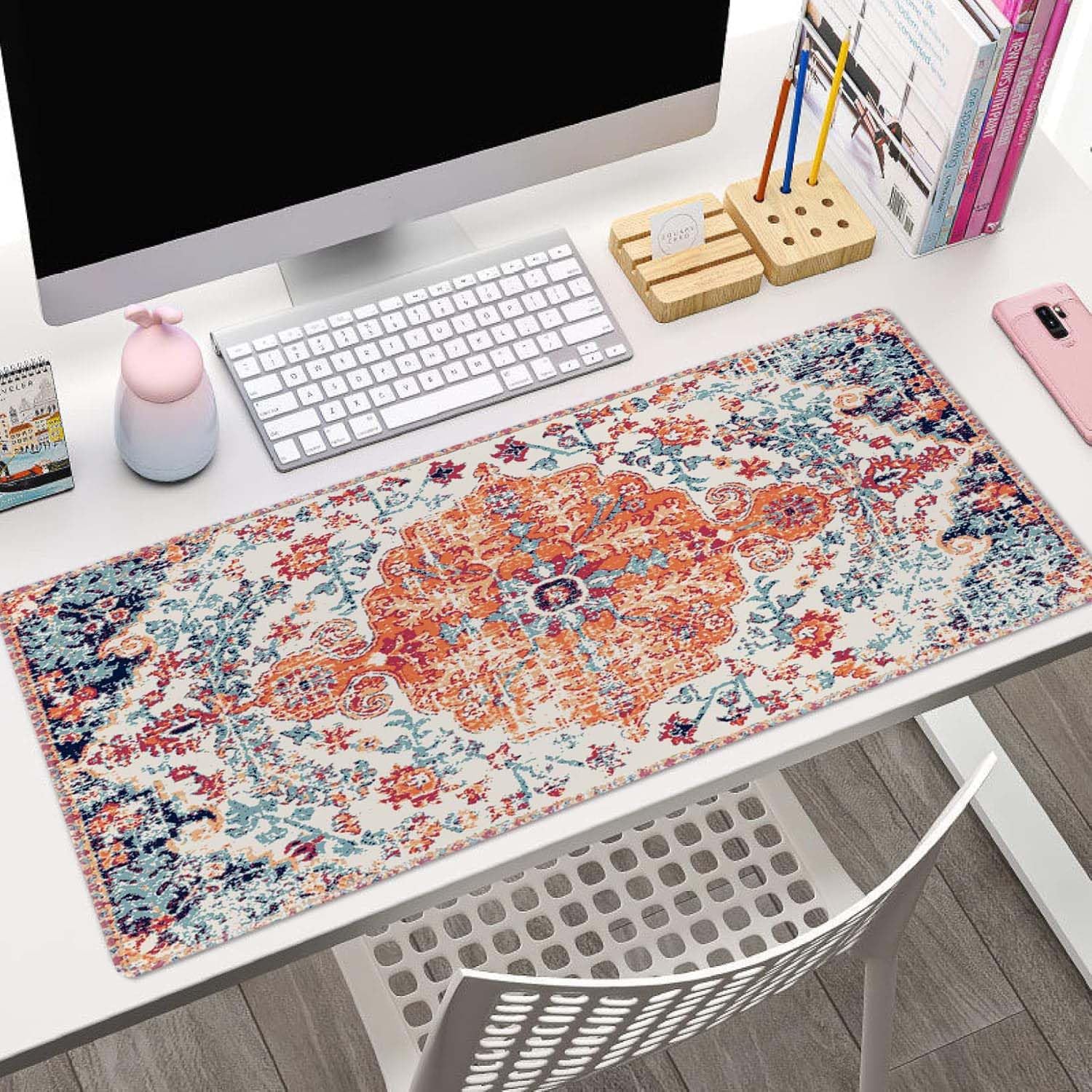 Large Boho Style Gaming Mouse Pad 31.5x11.8in