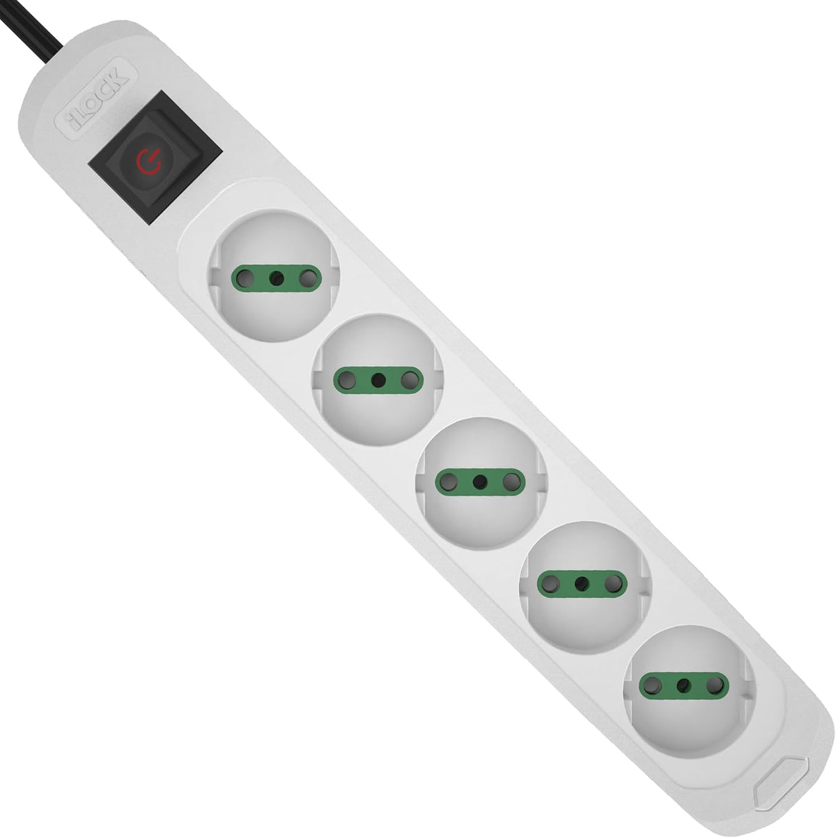 iLOCK 5-Outlet Power Strip with Switch