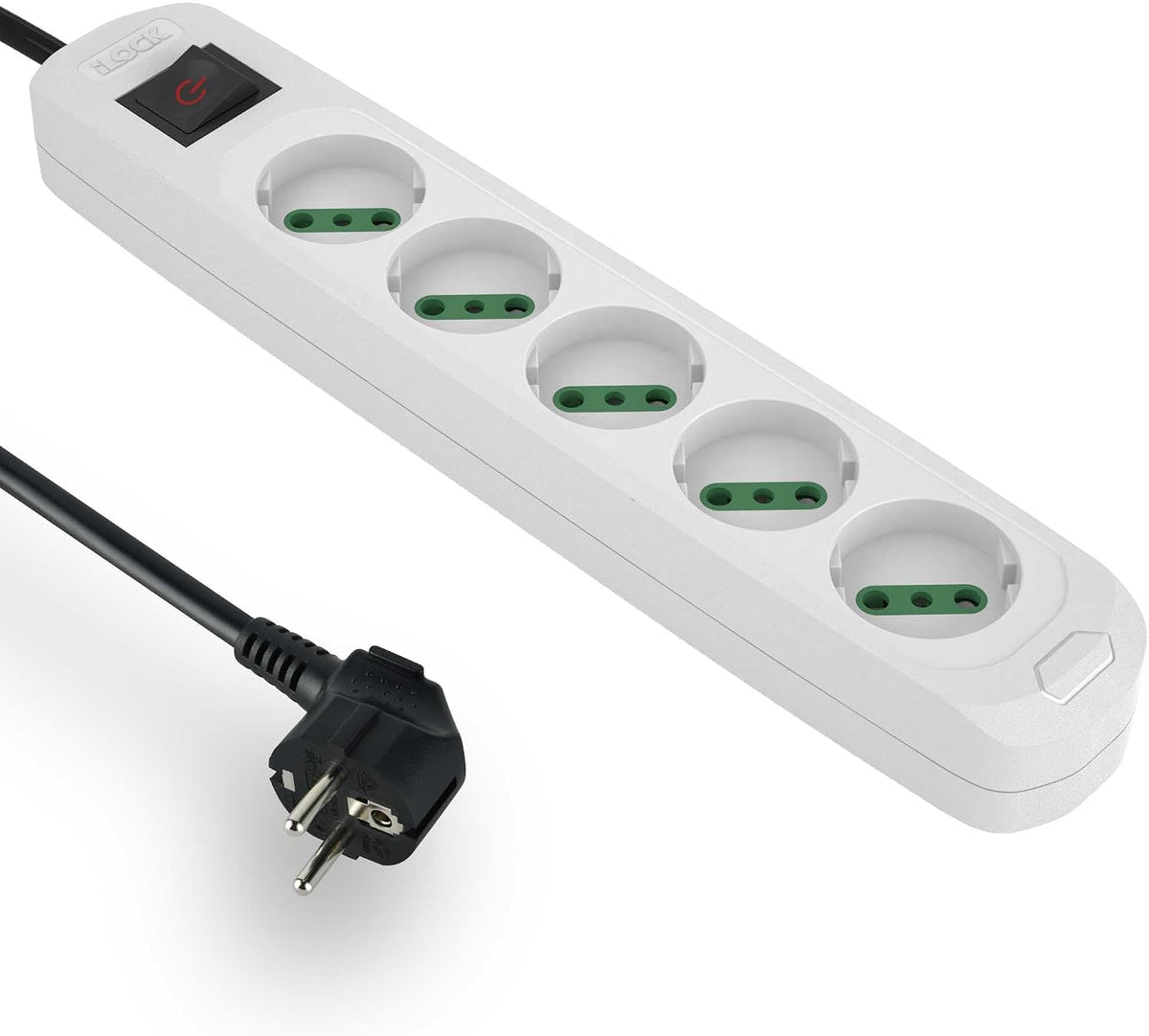 iLOCK 5-Outlet Power Strip with Switch
