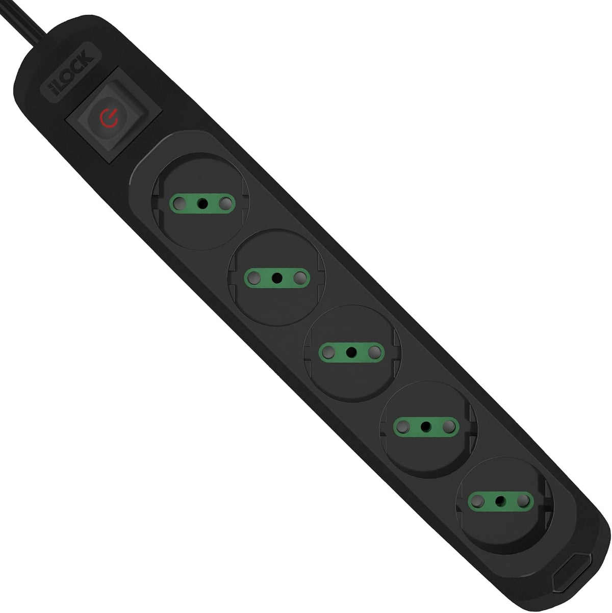 ILOCK 5-Outlet Power Strip 3500W 3m Black