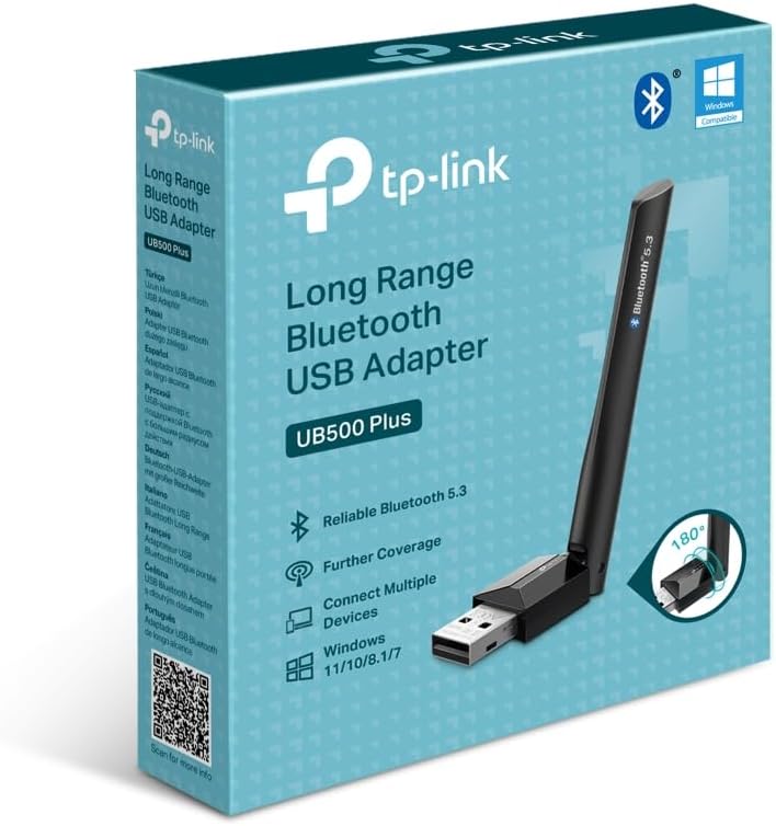 TP-Link UB500 Plus with Adjustable External Antenna High Shoot Power Bluetooth 5.3 USB Adapter