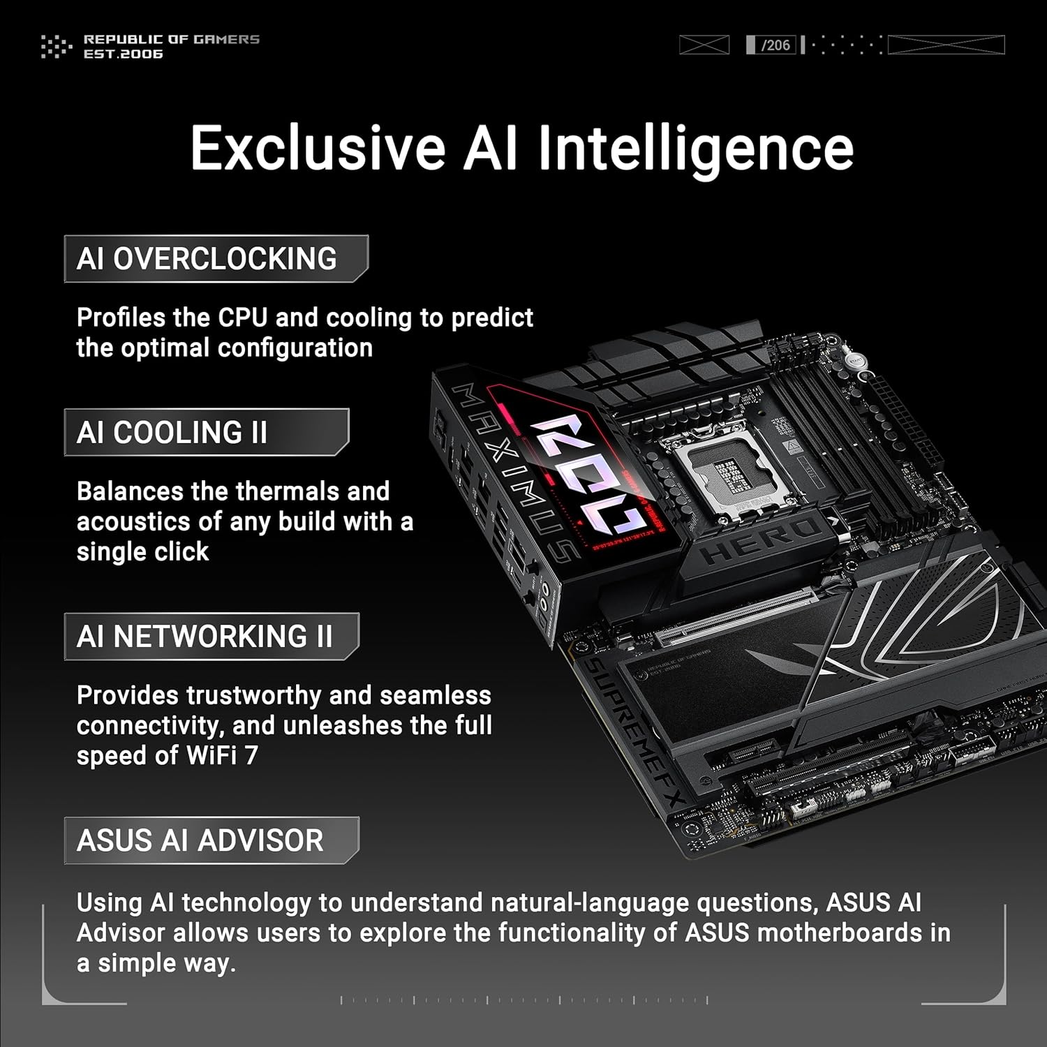 Asus ROG MAXIMUS Z890 HERO Intel Z890 LGA1851 DDR5 8800 6x M.2 WiFi 7 BT Thunderbolt 4 USB4 5Gbit 2.