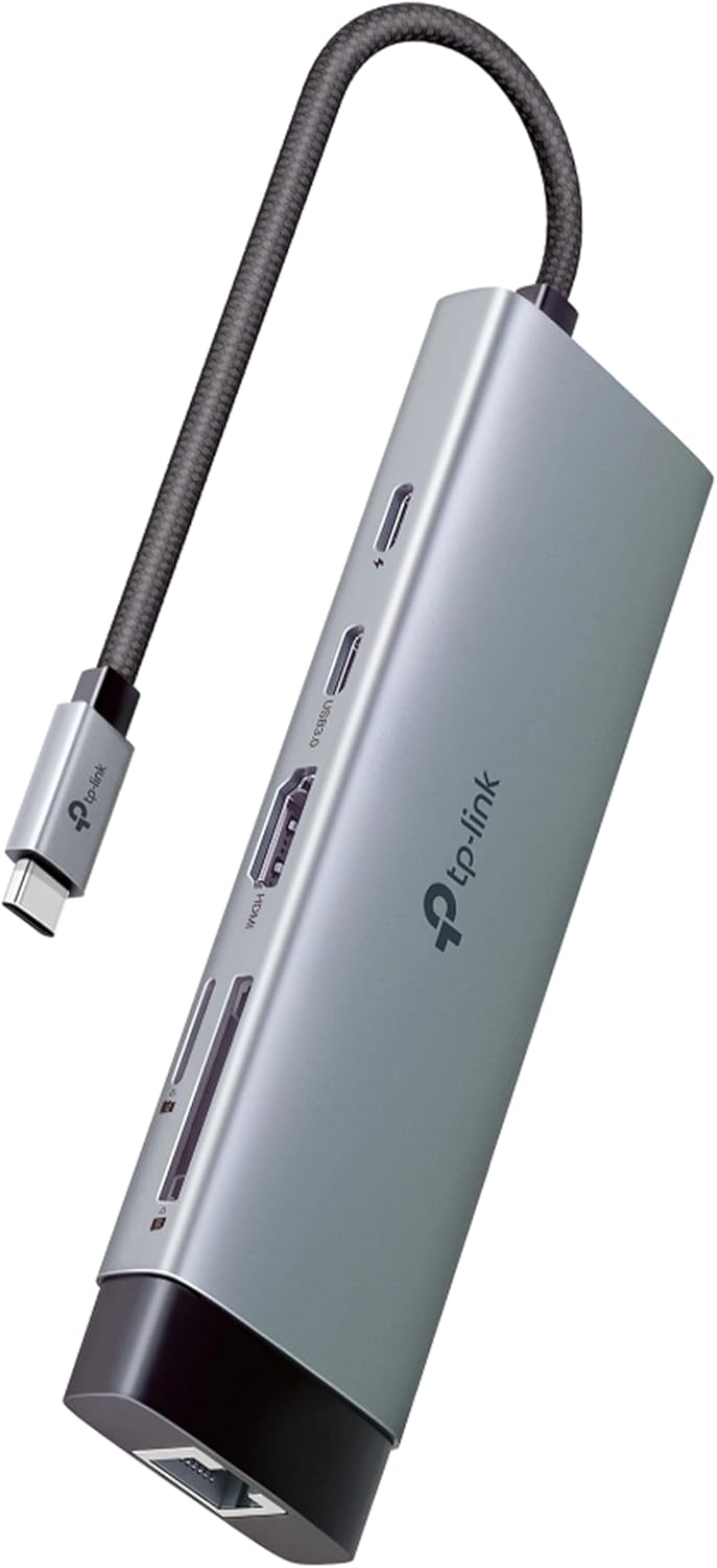 TPLINK UH9120C, USB Type-C 9-in-1 Hub, 4K@60Hz HDMI, 1Gbps Ethernet, SD & microSD UHS-I, 100W Power