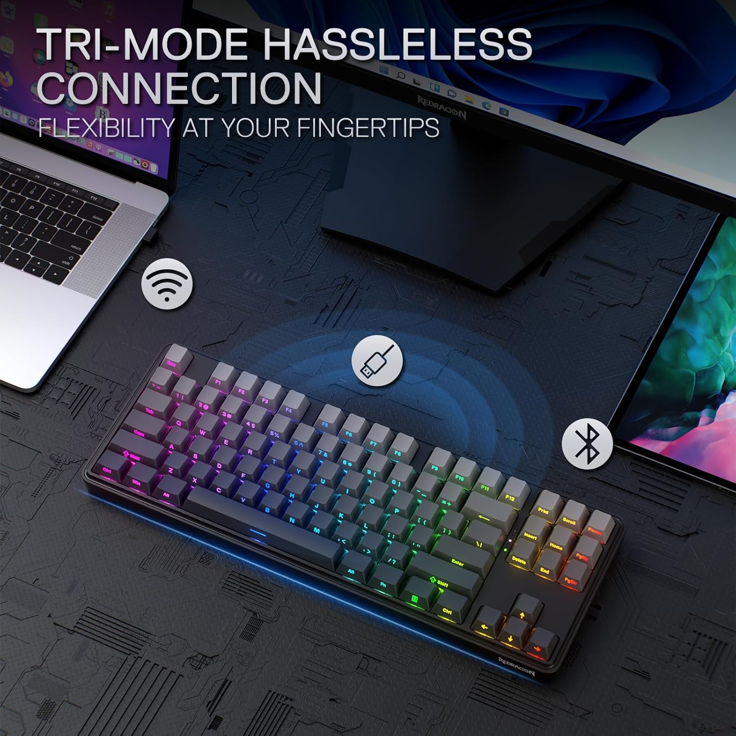 Redragon K707 PRO 80% Wireless RGB Keyboard