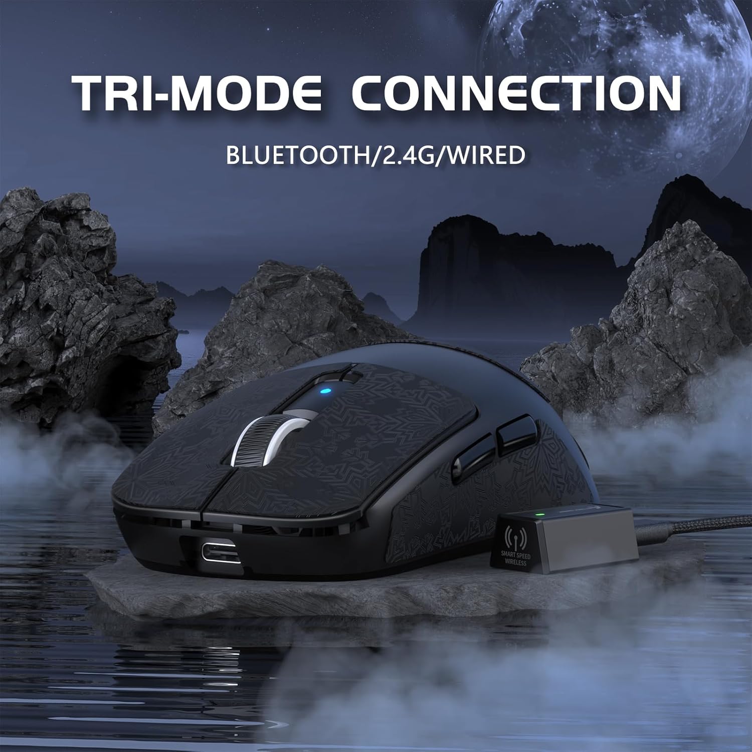 ATTACK SHARK R6 Wireless 8KHz Gaming Mouse, SUPERLIGHT 42g, Nordic 52840 MCU, PixArt PAW3950MAX Gami