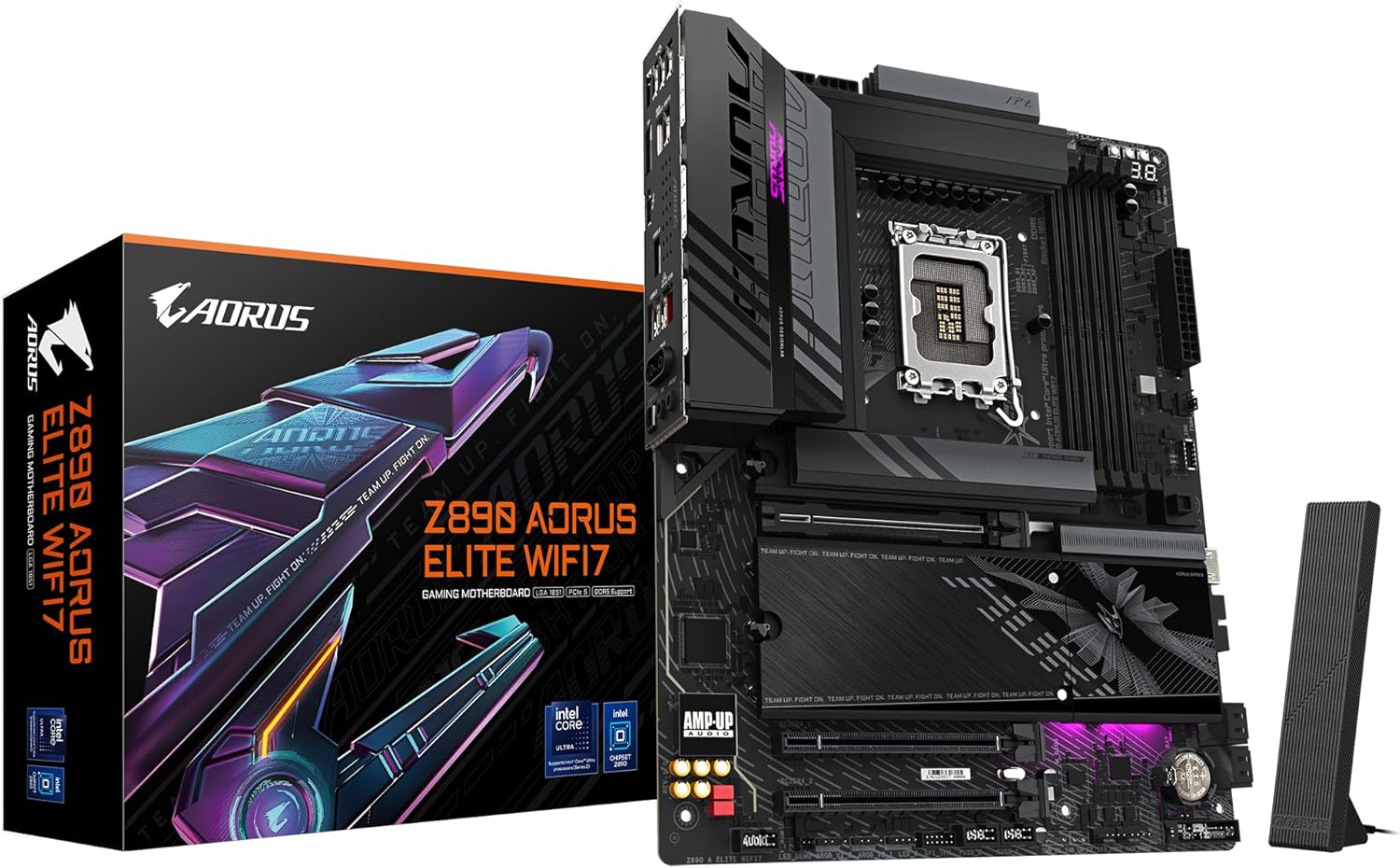GIGABYTE Z890 AORUS ELITE WIFI7 Motherboard - Supports Intel Core Ultra (Series 2) CPUs, 16+1+2 phas