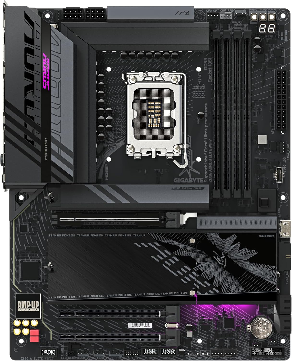 GIGABYTE Z890 AORUS ELITE WIFI7 Motherboard - Supports Intel Core Ultra (Series 2) CPUs, 16+1+2 phas