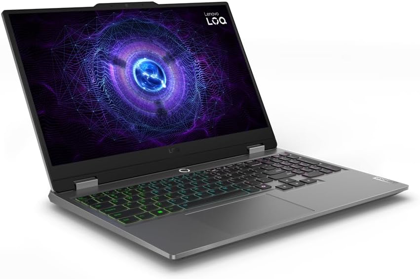 Lenovo LOQ 15IRX9 15.6 Inch FHD 144Hz IPS Gaming Laptop Intel Core i7 14700HX 16GB DDR5 1TB NVMe SSD NVIDIA GeForce RTX 4060 8GB GDDR6 LA1 AI Chip Luna Grey