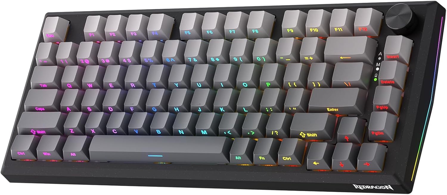 Redragon K687 Wireless CNC Gaming Keyboard, 81 Keys, Linear Switch, RGB